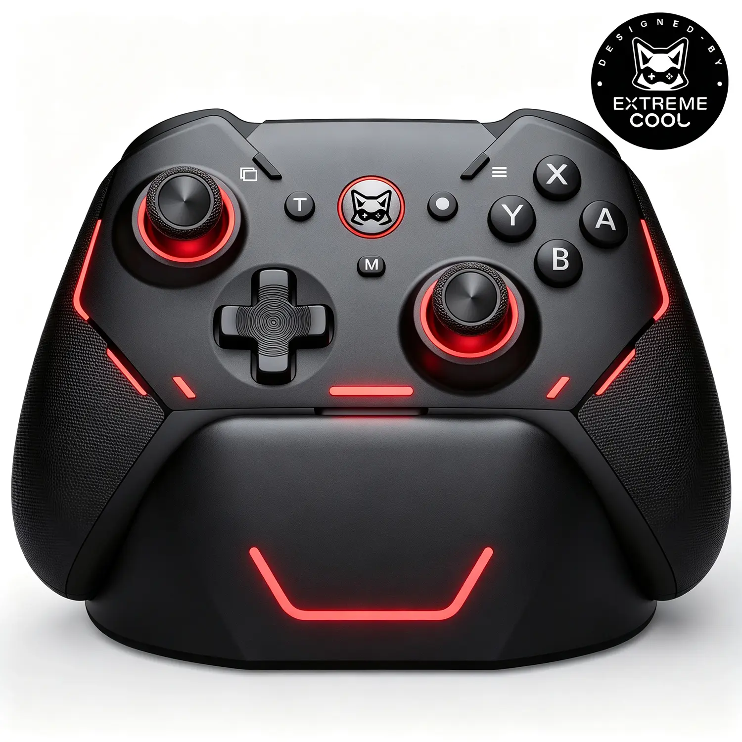 BEBONCOOL 1000Hz Hall Effect Pro Controller with Charging Dock – No-Drift Joysticks, Lockable Linear Triggers, 6-Axis Gyro, RGB Backlight, Macro & Turbo – Compatible with Switch/PC