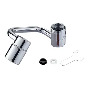 Rotatable Faucet Aerator Extension, 2-Mode Splash Water Tap Extension, Kitchen Bathroom 360 Rotate Spray Attachment, Multifunctional Universal Robotic Arm -Wash Hand/Hair/Face SummerVibes