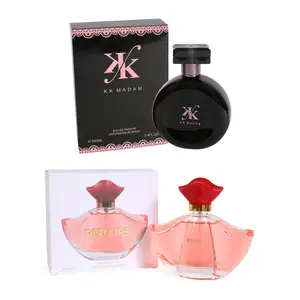 Women's Perfume Bundle - KK Madam and Red Lips - Spray Perfume Eau de Parfum for Women 100ml/3.4fl.oz. each