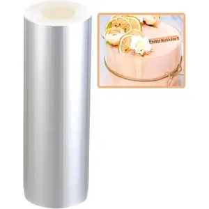 Transparent Acetate Cake Collar 10 x 394inch 1roll Clear Acetate Sheets for Mousse Chocolate Baking Surrounding Edge Decorating