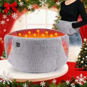 Electric Heated Waist Massager, USB Rechargeable 3 Temperature Control Thermal Warm Uterus Warmer Belt Heated Wrap, Handheld Massager Wearable Heating Pad for Women, Heat Pad for Cramps