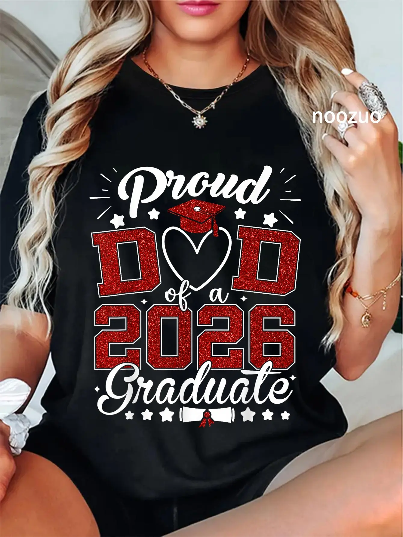 100% Cotton Proud Dad of A 2026 Graduate Senior Class of 2026 Graduation T-Shirt