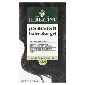Herbatint Permanent Haircolor Gel, 4M Mahogany Chestnut, 5.75 fl oz (170 ml)