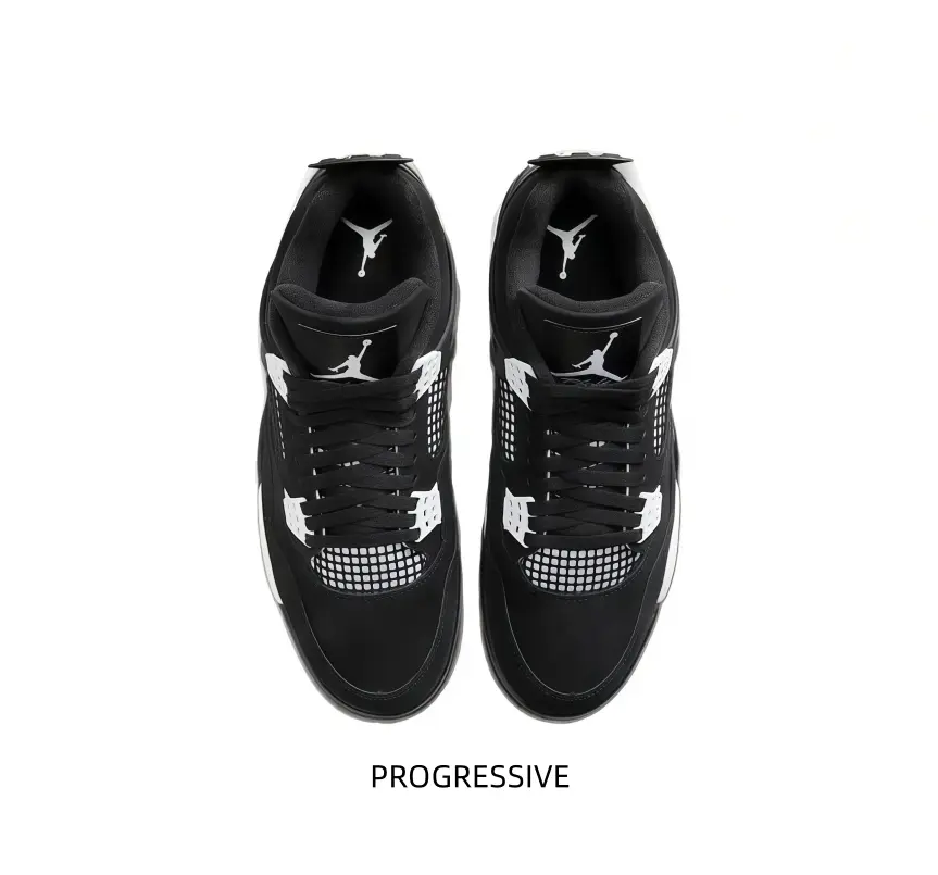 Sleek Black High-Top Basketball Sneakers - White Accents, Cushioned Air Sole, Sports Collectibles Accessory for Street Style, All-Day Casual Wear