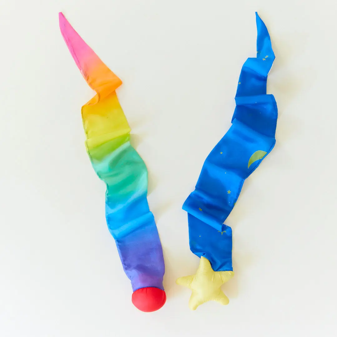 Skytails Unisex Rubber-Silk Star Shape Hair Headband - Rubber Accessory with Colorful Tails, Soft Bounce, Easy to Wear, Builds Coordination, 4.35 × 4.9 × 2.7 In, Casual Use, 3 and Up, Long-Lasting Play Value