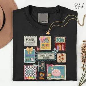 Behavior Therapy T-Shirt, BCBA RBT Shirt, ABA Therapist Gift, Postage Stamp Style Tee, Behavior Analyst Apparel
