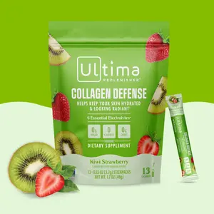 Ultima Replenisher Collagen Defense Daily Electrolyte Drink Mix – 13 Sugar-Free Hydration Packets with 6 Key Electrolytes, Vitamin C & Zinc – Vegan, Keto & Non-GMO