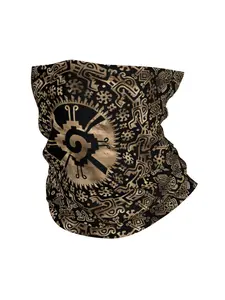 Retro Geometric Pattern Bandana - Lightweight Breathable Neck Gaiter, Headband & Scarf Wrap for Outdoor Activities, Sun Protection, Dust & Cold Weather, Stylish Versatile Accessory, Hair Bandana, Artistic Headwear, Intricate Design Scarf
