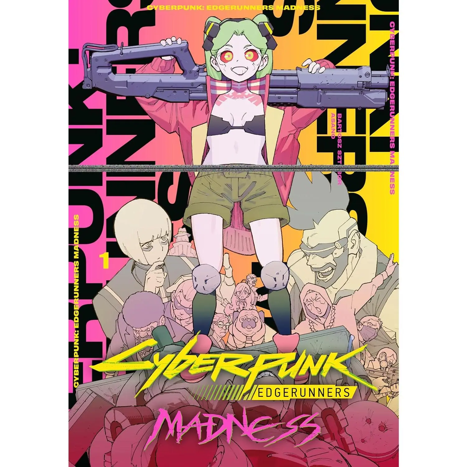 Cyberpunk: Edgerunners MADNESS Volume 1 Action-Packed Manga Book, Featuring Rebecca, 248 Pages, 5.14x0.75x7.25 in, 13 oz, Books