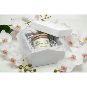 Vitals Stable Candle | White Eucalyptus & White Tea Sage Stress Relief Gift for Nurses