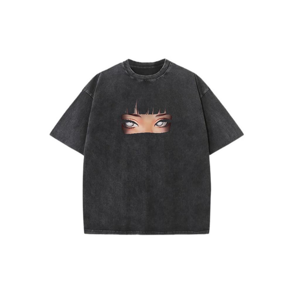 Hinata Naruto Vintage Unisex 90s Vintage Tees Graphic Tees Oversized Shirts Men's Shirts Washed Cotton Anime Manga Tee Fan Apparel Casual Streetwear Outfits