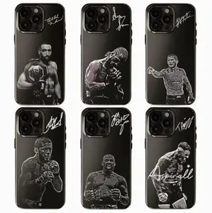 MMA All Legends Signature Phone Case, Legendary Fighters Collection, Iconic Fighters Black Phone Cover, Gifts For Fight Night Boxing, UFC Fans, Trending 26 8