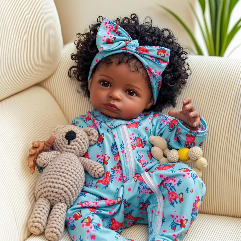 Babeside Newborn Real Life Reborn Baby Doll Dark Skin Black African American Toddler Doll Laney with Cloth Body for Kids Age 3 Rebornbabydoll Babeside Newborn Real Life Reborn Baby Doll Dark Skin Black African American Toddler Doll Laney with Cloth Body for Kids Age 3 Rebornbabydoll