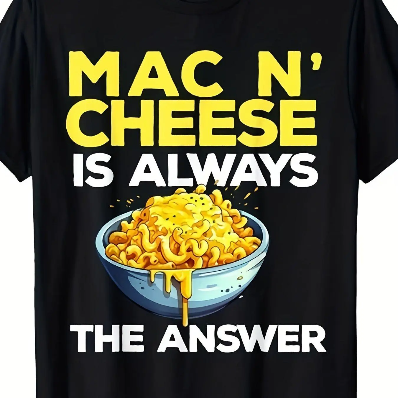 100% Cotton Humor Print T-Shirt Funny Mac N Cheese Meme T-Shirt for Men & (S-5XL) - Macaroni & Cheese Graphic Tee with Comfortable Casual Fit