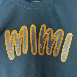 Spooky Mimi Sweatshirt  | Glitter Gold & Jack o Lantern Print Halloween Crewneck Casual Womenswear Long Sleeve