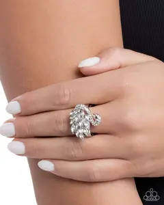 Sensational Swan - White Paparazzi Ring