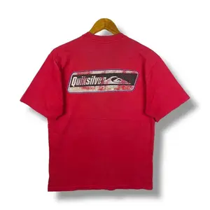 Youth & Adult Rare!! Vintage 90's QUIKSILVER Faded Logo Graphic Surf Tee