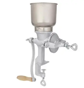 500# Aluminum Alloy Home Use Hand Cranking Operation Grain Grinder Silver