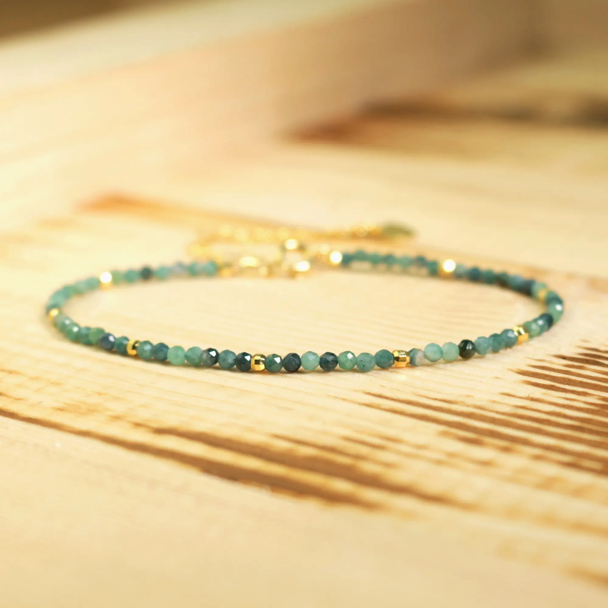 Natural Blue Tourmaline Bracelet Aqua Crystal Dainty Bracelet Delicate Gemstone Healing Bracelet Minimalist Style for Women Handmade Gift for her, gif