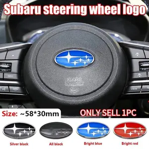 Car Steering Wheel Logo Decal Sticker, 3D Car Emblem Badge, Interior Modification Label, Personalized Steering Wheel Sticker, Car Interior Decor, For Subaru XV Forester Impreza Tribeca STI WRX BRZ Legacy