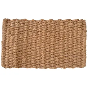 212 MAIN Rectangular Coir Fiber Embedded Rope Mat - Imported, Skid-Proof, Decorative Indoor Outdoor Rugs for Household Textile Use