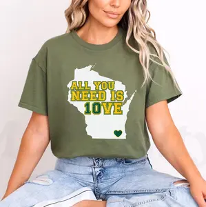 All you need is love packers shirt, football lover shirt, green bay fan gift, love football, gift for woman and man unisex t-shirt