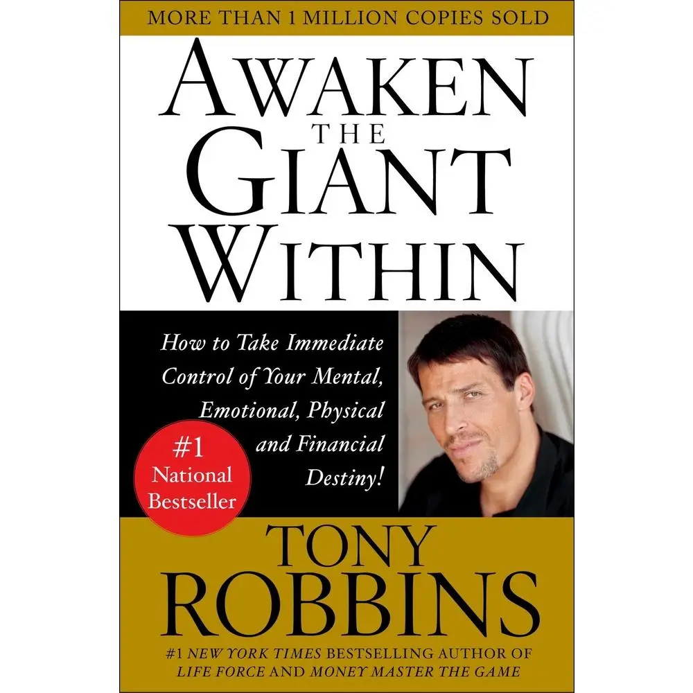 Used Soft Cover Book - Awaken the Giant Within by Tony Robbins - English Mind Self-Improvement Book with Step-by-Step Program to Discover True Purpose