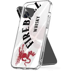 Phone Case Fireball Accessories Waterproof Scratch Transparent Compatible with iPhone SE 7 8 X XR 11 12 13 14 15 16 Plus Mini Pro Max Samsung Galaxy Note S9 S10 S20 S21 Ultra Plus Protection Cellphone