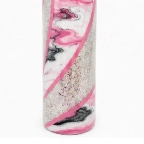Custom pink marble tumbler