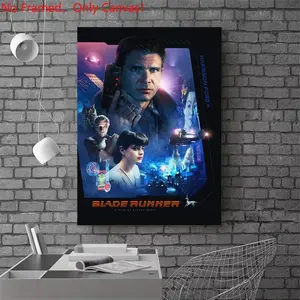 1 piece/set frameless canvas painting print poster, Classic Movie scenes Poster art，Blade Runner Movie Poster， a perfect gift for Movie loves, ideal gift for bedroom, living room, dorm hallway, kitchen, mural, wall decoration, room decor