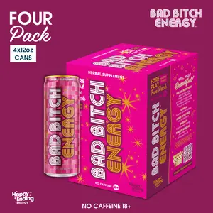 BAD BITCH ENERGY FOUR PACK | Caffeine-Free Herbal Supplement Beverage