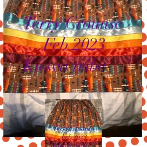 Ribbon skirt Cotton Casual Plain