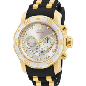 Invicta Men's 48mm Pro Diver Scuba Quartz Chronograph Silicone Bracelet Watch