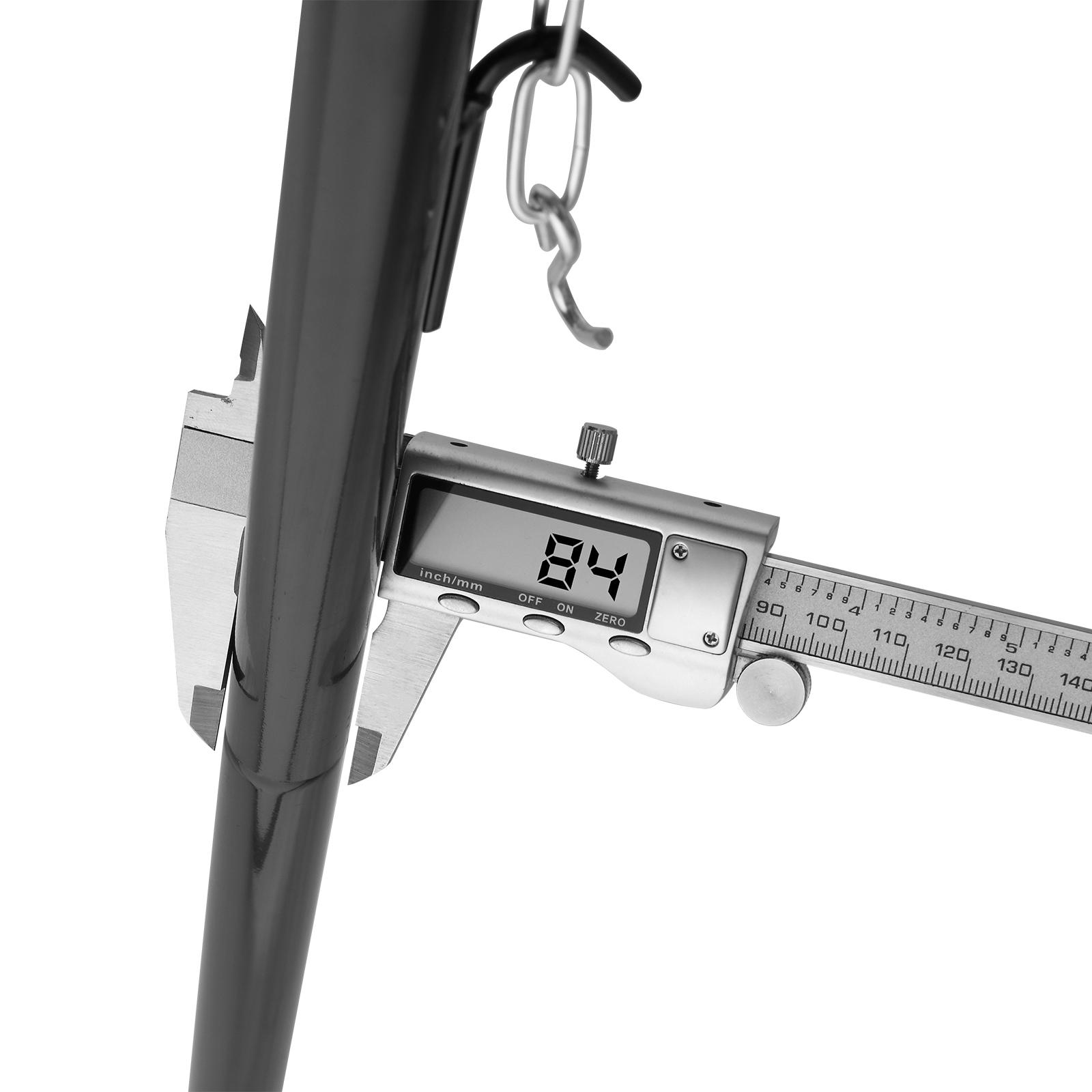 Campfire Tripod Grill, Adjustable Height BBQ Grill Grate with Fire Bowl for Outdoor Camping BBQ, Black