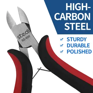 stedi 5 inch (about 12.7 cm) mini flushing knife for jewelry making, clean cutting precision wire cutter, side cutting pliers super sharp and powerful, suitable for jewelry, crafts, DIY, electronics, model making