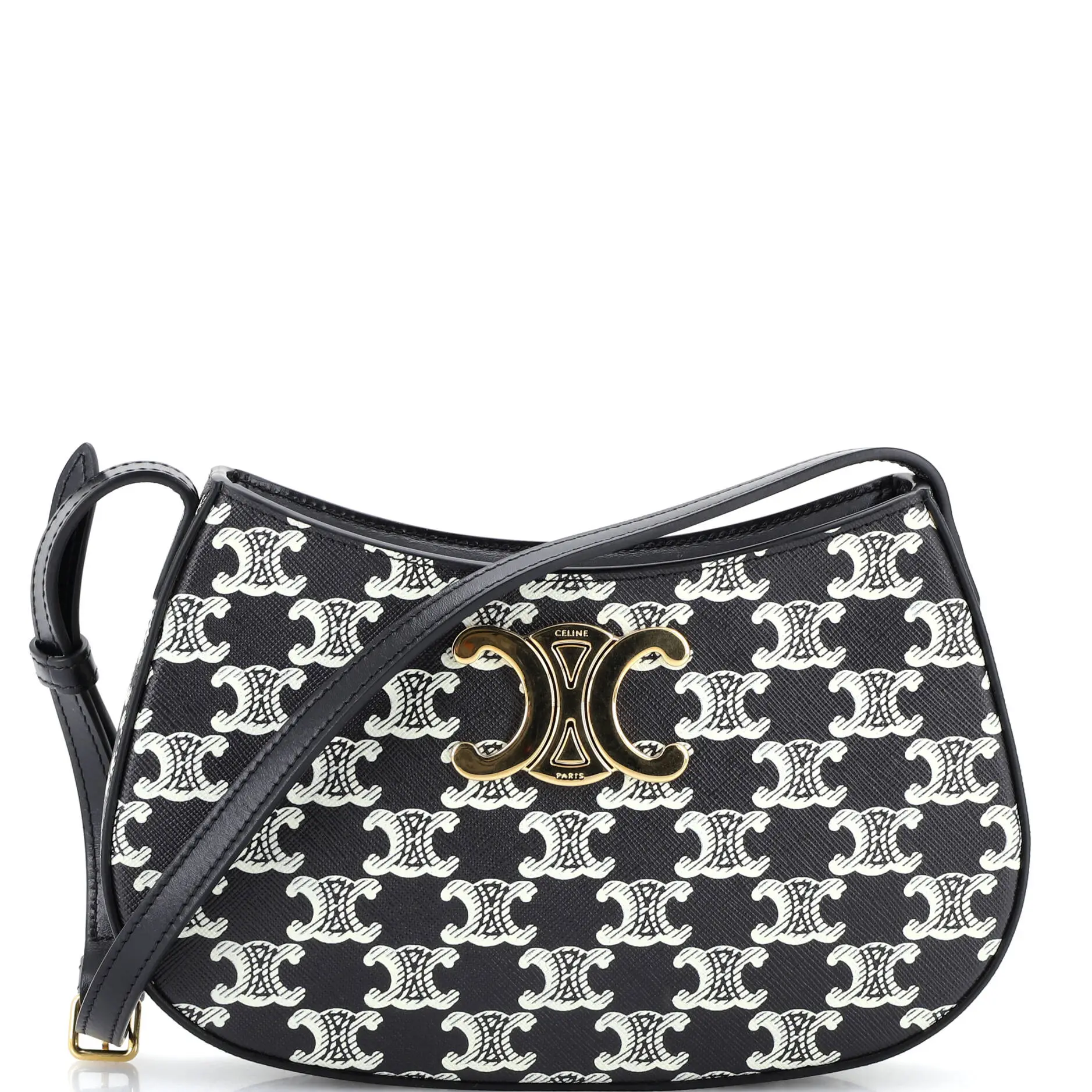 Pre-owned Celine Canvas Coated Shoulder Bags Triomphe Tilly Bag Triomphe Coated Canvas Medium by Rebag