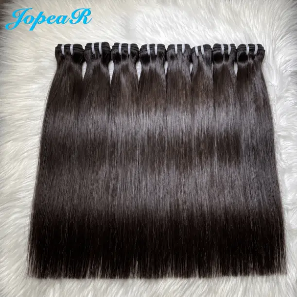 JOPEAR Bone Straight Vietnamese Raw Hair Bundle 100% Unprocessed Virgin Human Hair 16A Double Drawn Hair Extensions Natural Color 12-24 Inch #Back To School