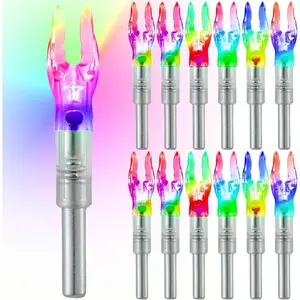 12-Pack or 6-Pack S Lighted Arrow Nocks .244/6.2mm For Arrows Archery Hunting, With Screwdriver Included