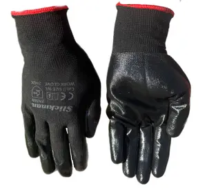 Slickman Nitrile Dipped Working Gloves A1 Cut Resistant 12 Pack