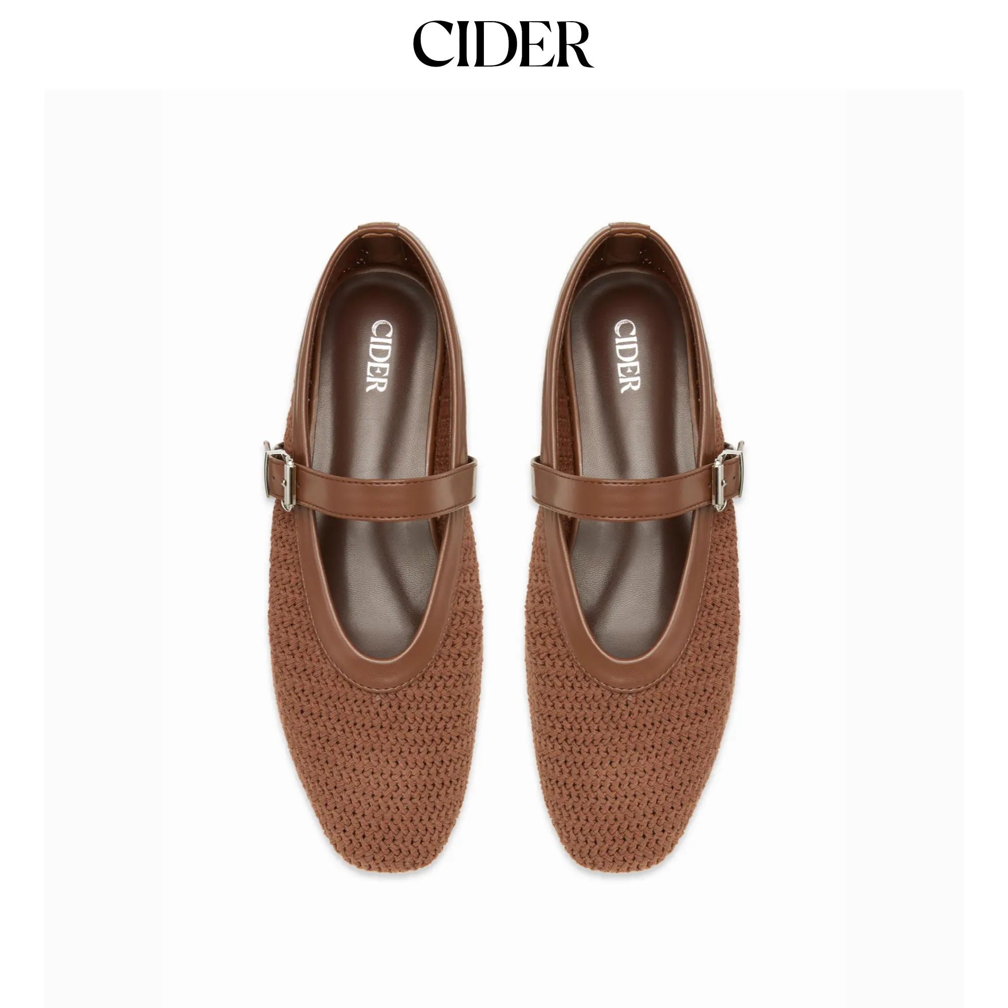 Cider Women's Woven Strap Mary Janes Shoes, Casual Trendy Flats, Casual Trendy Flat, Everyday