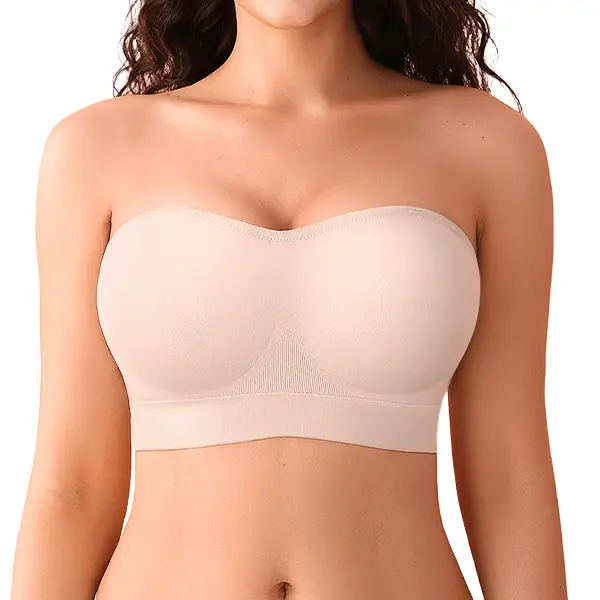 Deangelmon Women's Non-Slip Strapless Lift Bralette - Wireless Push-Up Padded Halter Neck Bandeau, Seamless Smoothing, Secure Fit, Adjustable Valentines Day Fantasy Underwear,clothes for back to school,first day of school outfits