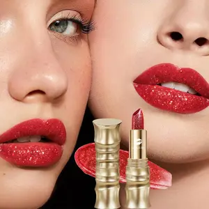 Huasurv Moisturizing Hydrating Glossy Lipstick, Long-Lasting Matte Finish, Waterproof Smudge-Proof, Vibrant Color, Creamy Smooth, Perfect for Weddings