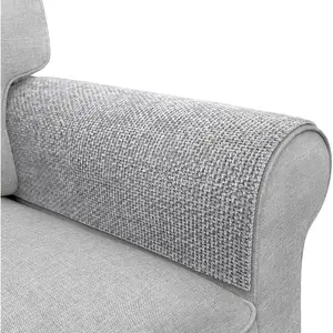 Couch Arm Covers, Sofa Arm Covers,  Armrest Cover for Sofa, Armchair, Loveseat, Non-Slip Recliner Arm Cover, Headrest Cover, Arm Chair Covers Set of 2 (Light Gray, 24"x20")