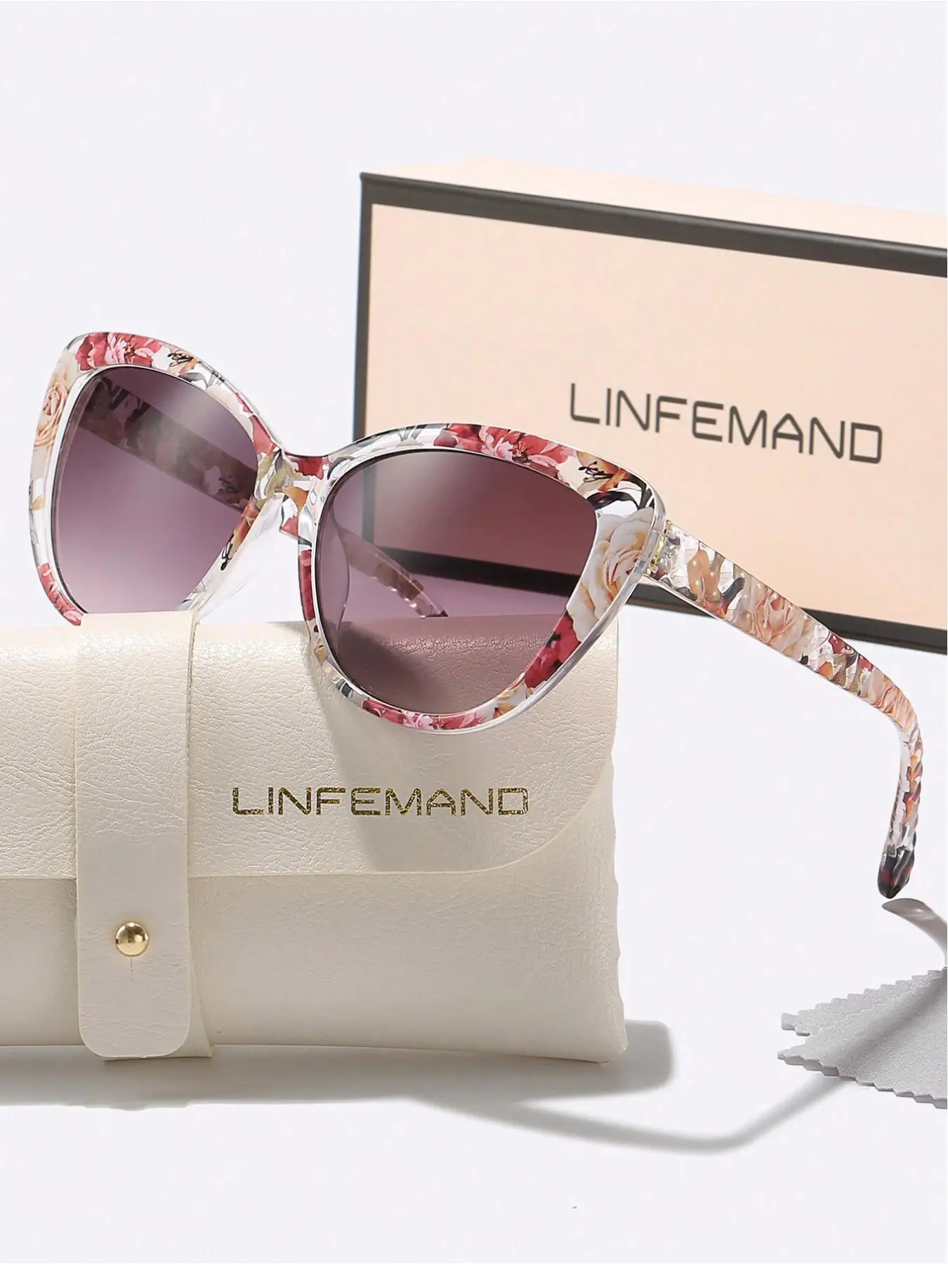 Unisex Vintage Trendy Cat Eye Frame Glasses, Retro Flower Pattern Glasses for Everyday Use, Fashion Accessories for Outdoor Activities, Trendy Beach Eyewear, Summer Trendy Sunglasses, Trendy Frames Sunglasses