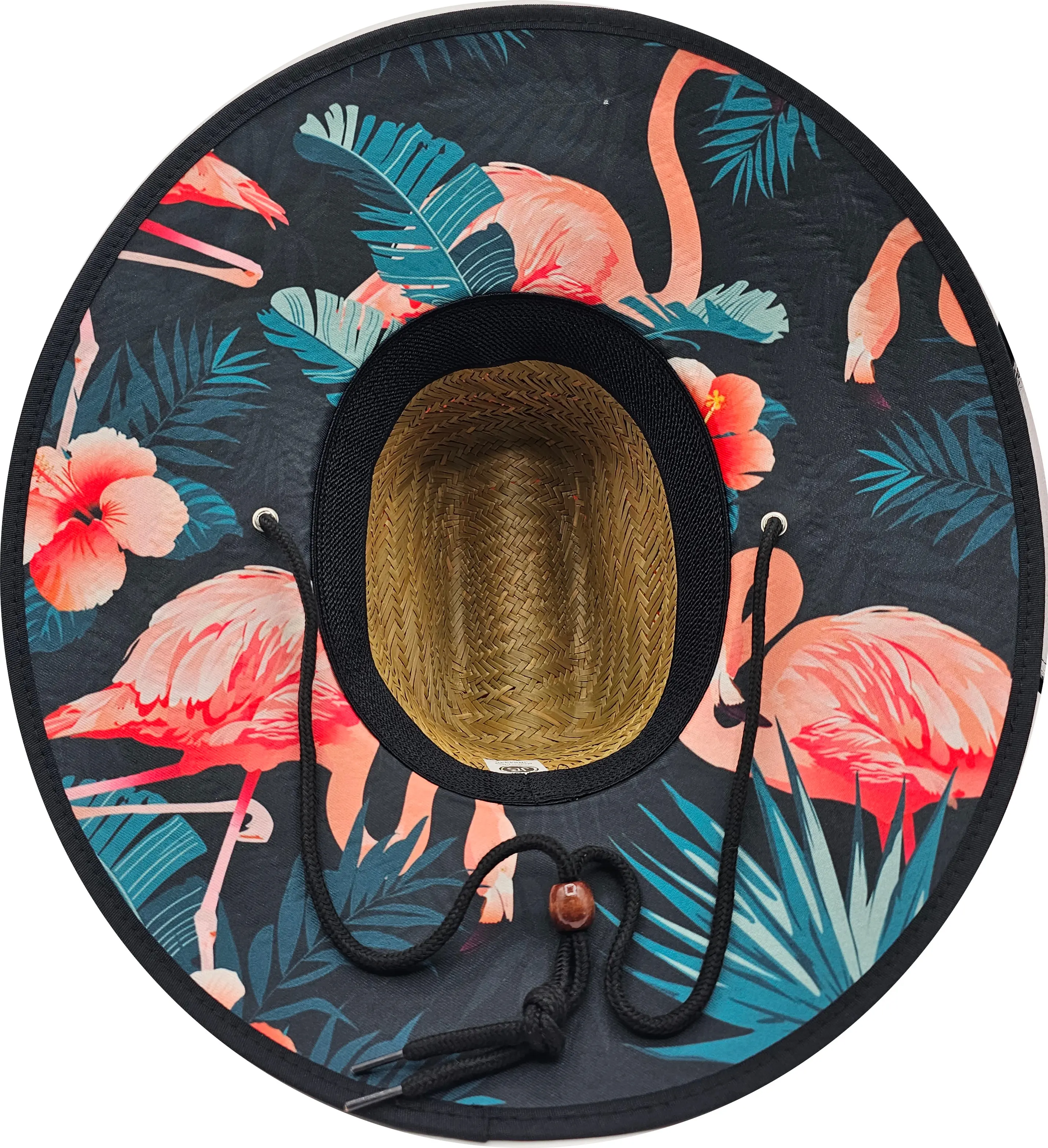 JB84340 Flamingo underbrim straw hat