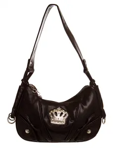 Crown Emblem Y2K Shoulder Bag by Ampere Creations