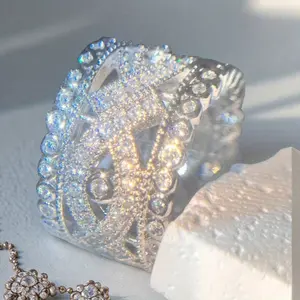 Hot-Selling Fashion Casual Shiny Bohemian Wide-face Evil Eye Cubic Zirconia Ring - Unisex Trendy Jewelry Accessory - Birthday, Valentine's Day, Father's Day, Mother's Day Multi-Occasion Gift - Daily Versatile Accessory