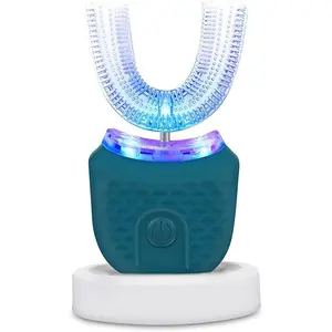 Ultrasonic Electric U-Shaped Automatic Toothbrush| 360° Whole Mouth Cleaning & Whitening| IPX7 Waterproof for Adults