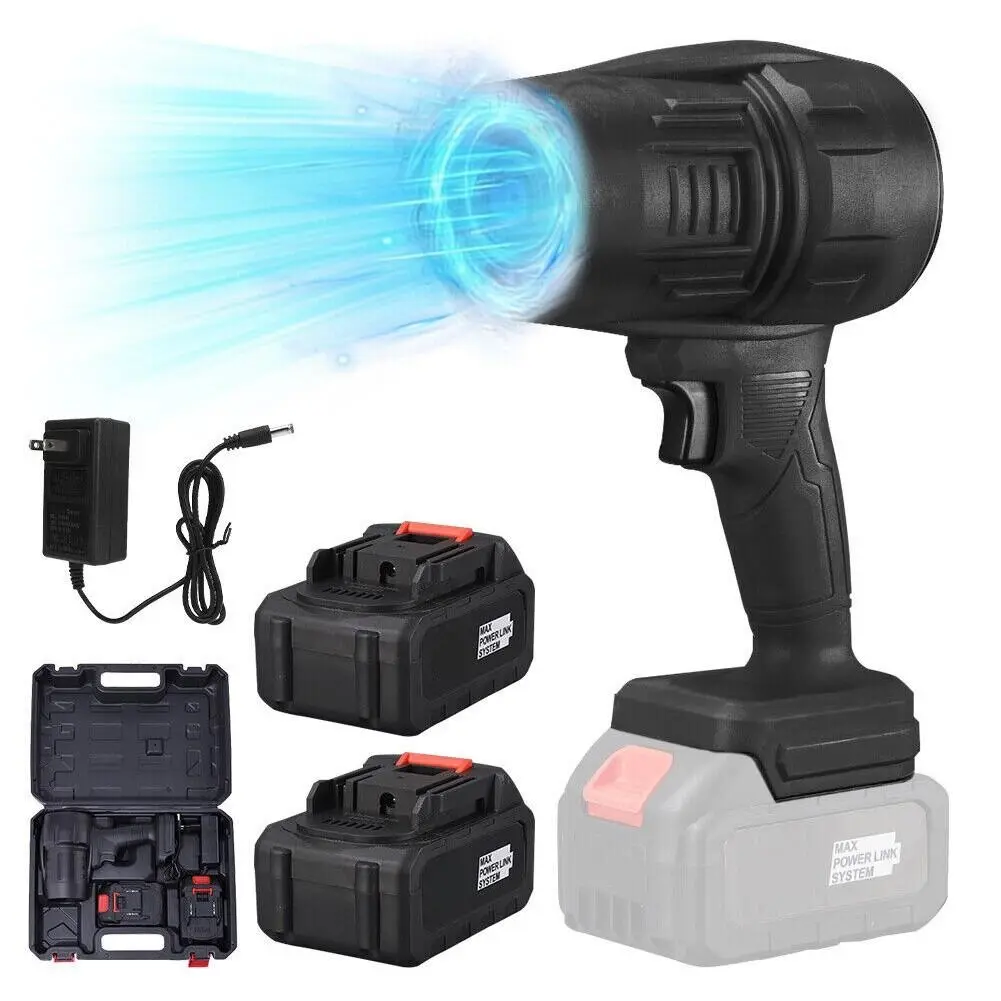 Cordless Handheld Turbo Jet Leaf Blower Rechargeable With Batteries Charger Garden Dust Cleaner Holiday Gift