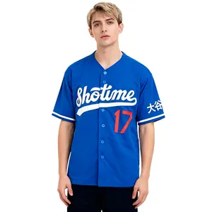 Men's Shohei Ohtani Baseball Jersey Japanese #17 90S HipHop Japan Blue Stitched S~3XL large size Sports Top Training Shirt Quick Dry Mesh high quality Polyester Classic Jersey Outdoor sportswear Trendy sports style